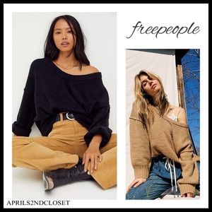 FREE PEOPLE BOHO PULLOVER TUNIC SWEATER TOP A3C